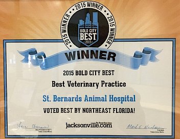 2015 Best Veterinary Practice in Jacksonville