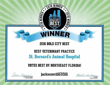 2016 Best Veterinary Practice in Jacksonville